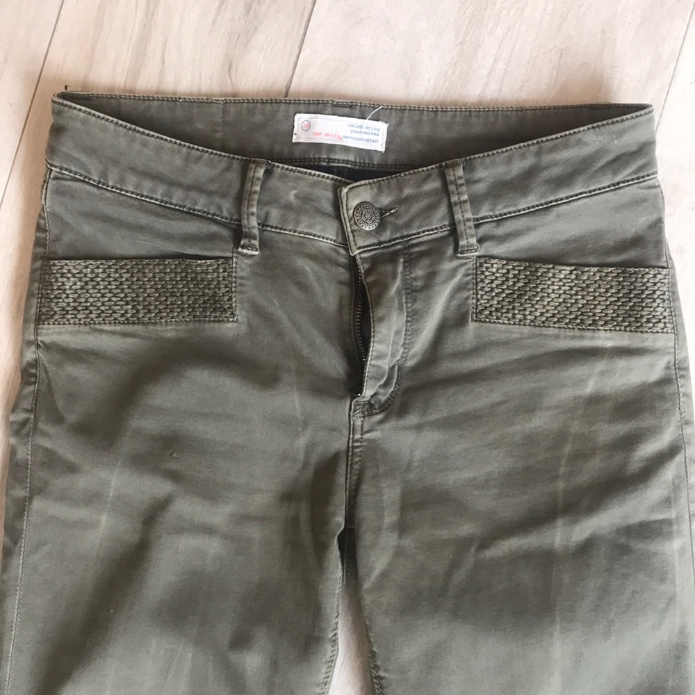 Odd Molly detailed army green ankle length pants